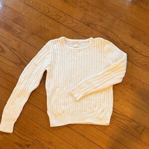 Brooks Brothers Women's Ivory Cable Knit Sweater